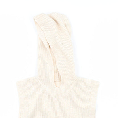 Close-up detail of Primark women’s ivory cape hoodie one size