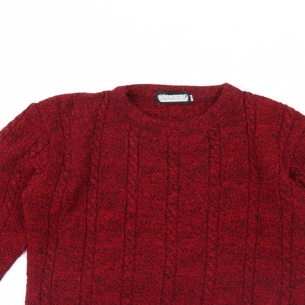 Choice Womens Red   Pullover Jumper Size S