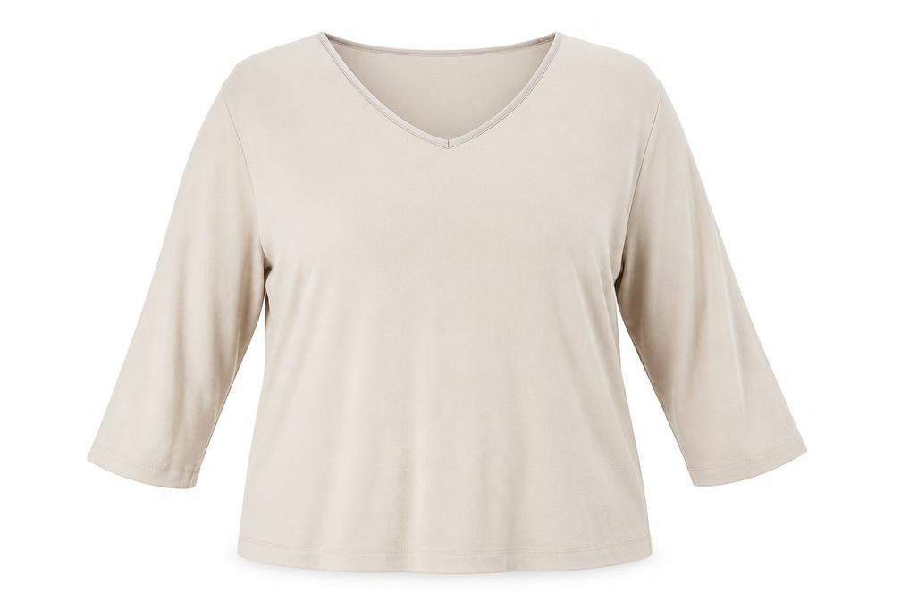 Womens UK Size 20 Poppy Beige Basic Blouse