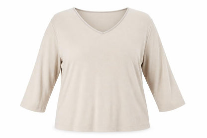 Womens UK Size 20 Poppy Beige Basic Blouse