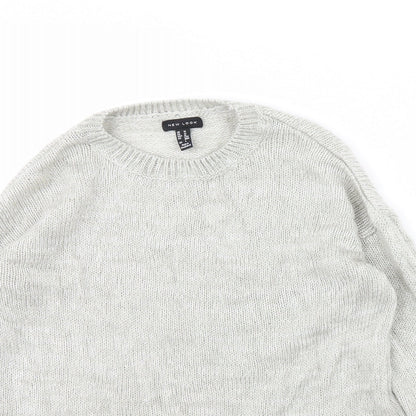 Womens UK Size M New Look Grey Pullover Jumper