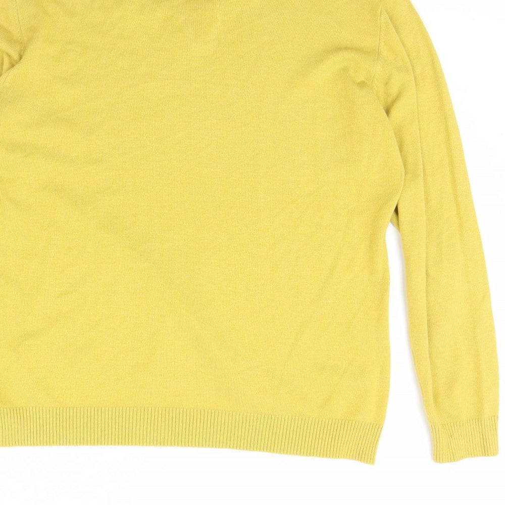 Just elegance Womens Yellow   Pullover Jumper Size L