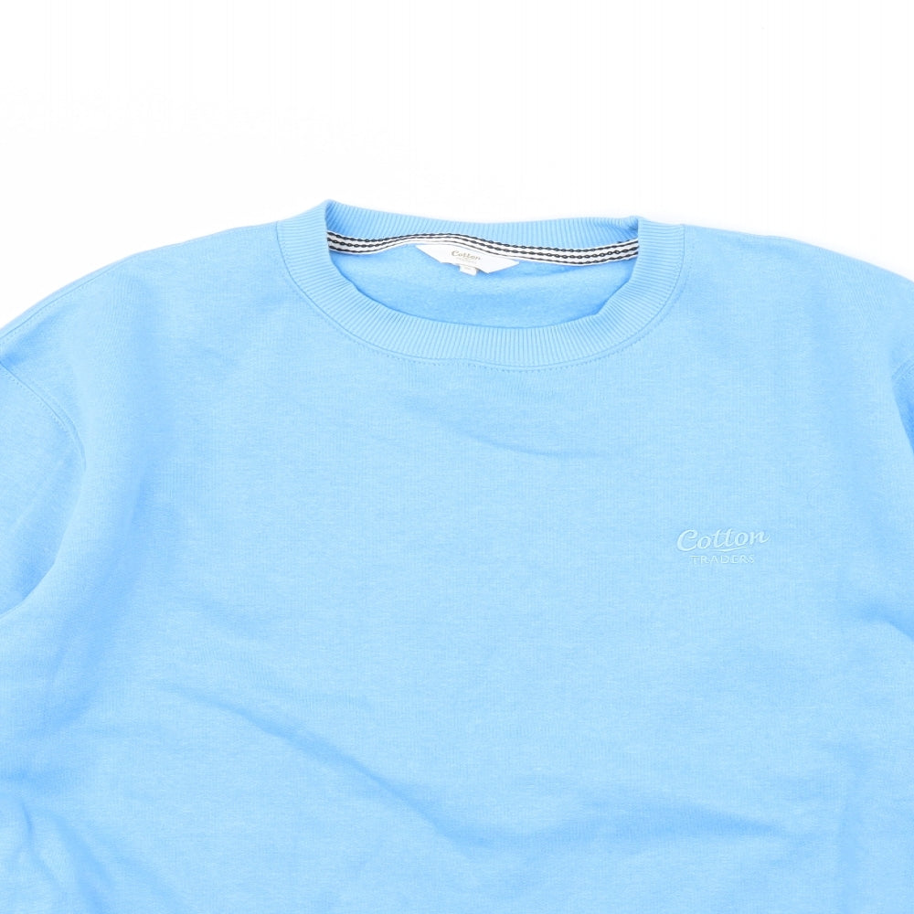 Cotton Traders Mens Blue   Pullover Jumper Size M