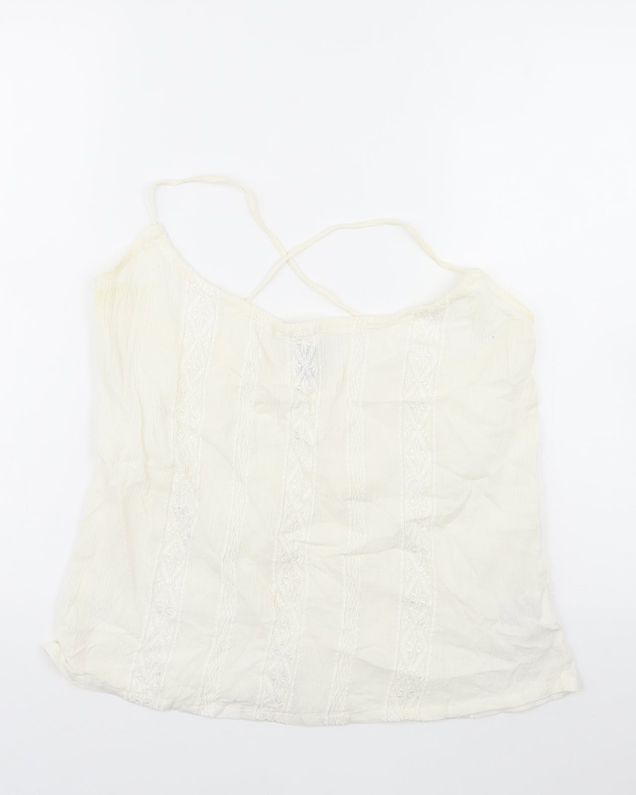Womens UK Size 12 H&M White Basic Tank