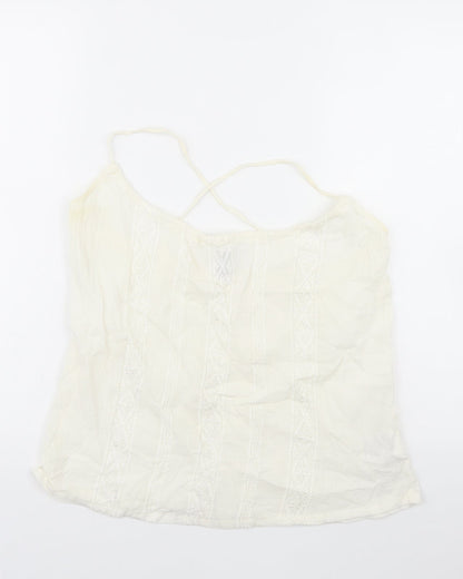 Womens UK Size 12 H&M White Basic Tank