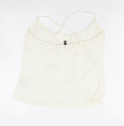 Womens UK Size 12 H&M White Basic Tank