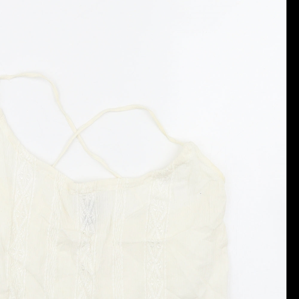 Womens UK Size 12 H&M White Basic Tank