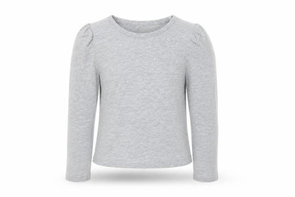 Front view of George girls’ grey basic t-shirt, size 8, years
