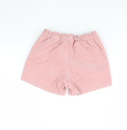 H&M Girls Pink  Corduroy Cut-Off Shorts Size 6 Years