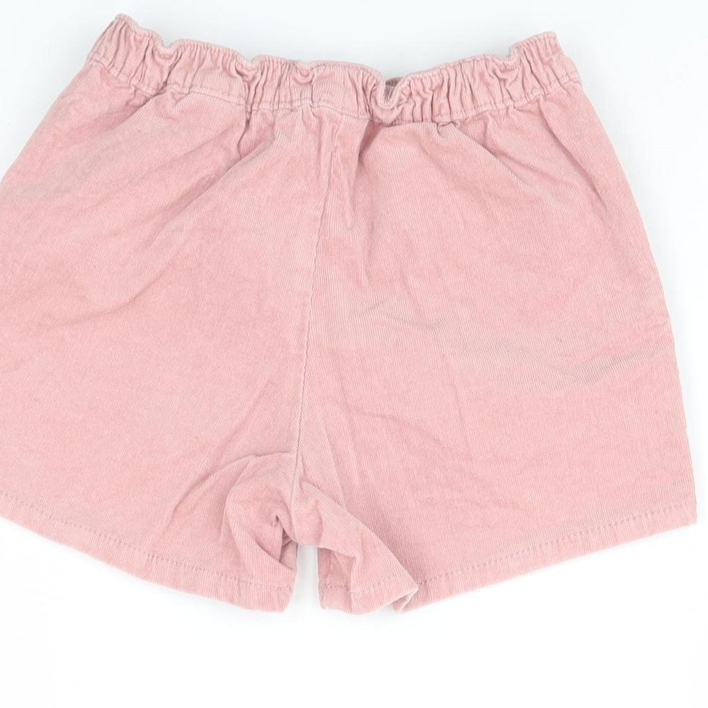 H&M Girls Pink  Corduroy Cut-Off Shorts Size 6 Years