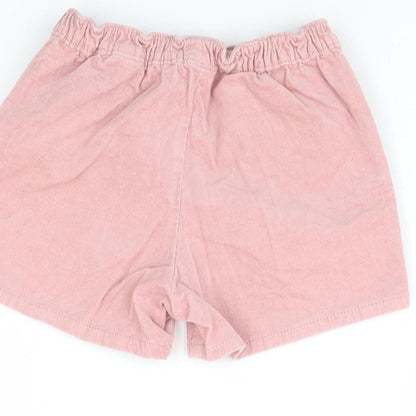 H&M Girls Pink  Corduroy Cut-Off Shorts Size 6 Years