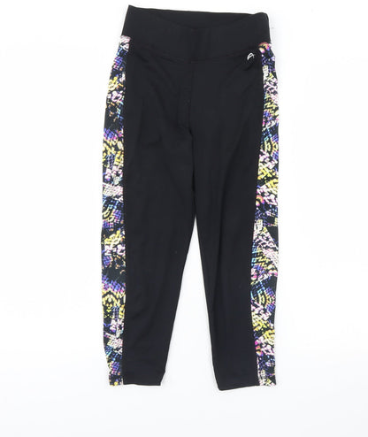 F&F Womens Black   Cropped Leggings Size 6 L20 in