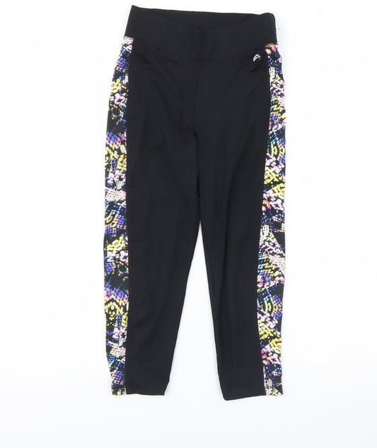 F&F Womens Black   Cropped Leggings Size 6 L20 in