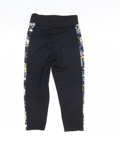 F&F Womens Black   Cropped Leggings Size 6 L20 in