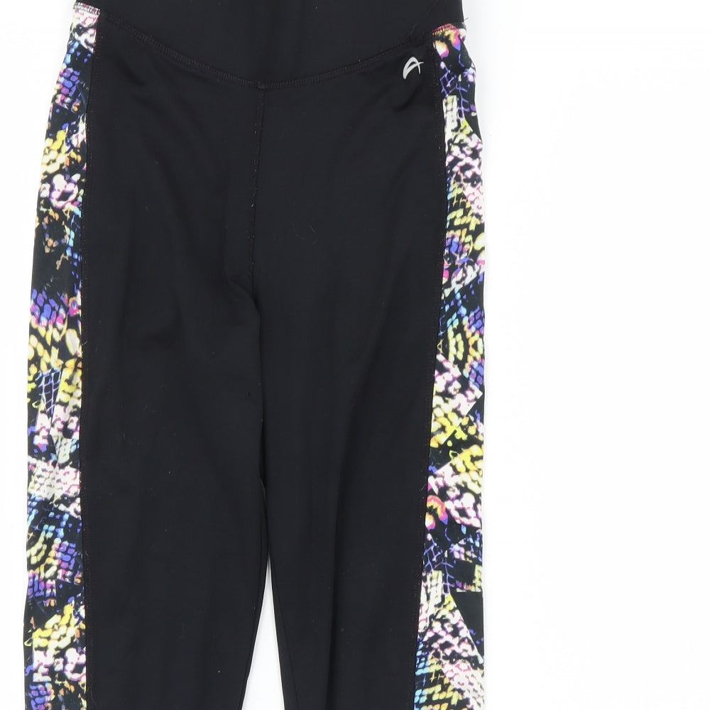 F&F Womens Black   Cropped Leggings Size 6 L20 in