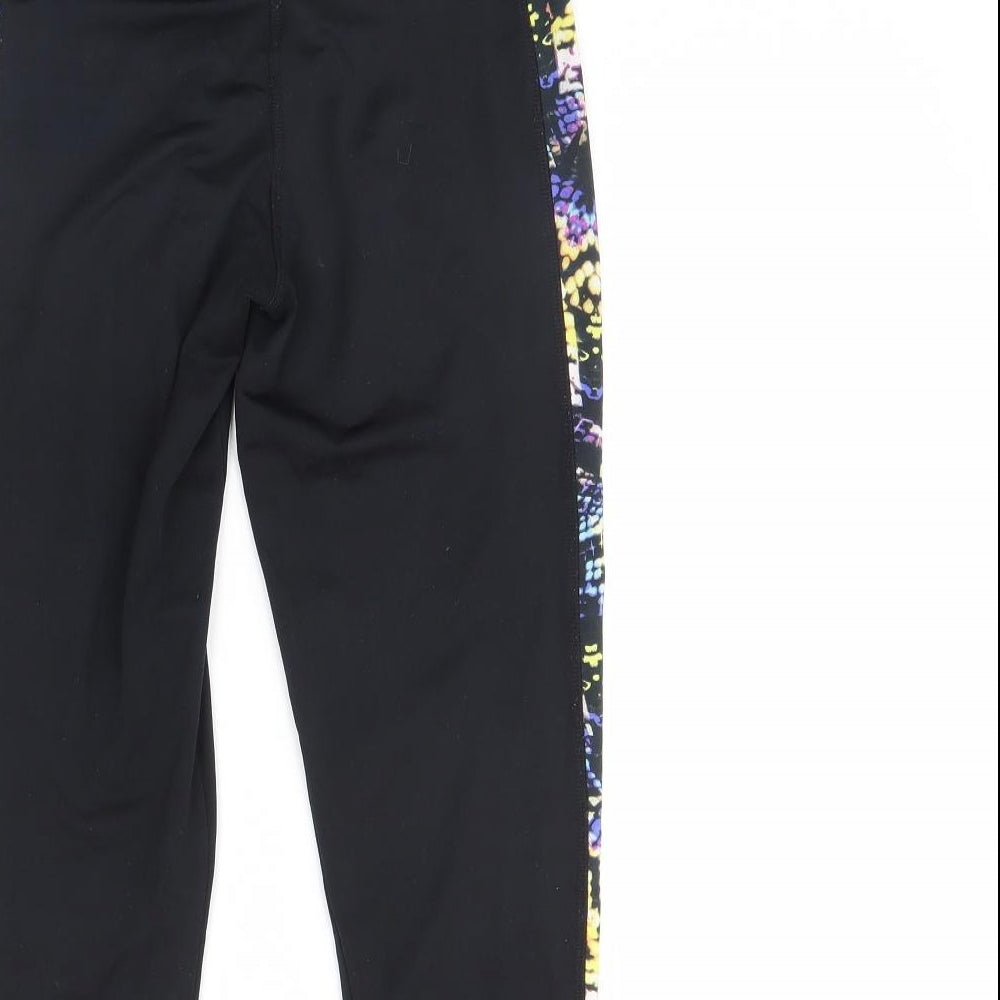 F&F Womens Black   Cropped Leggings Size 6 L20 in