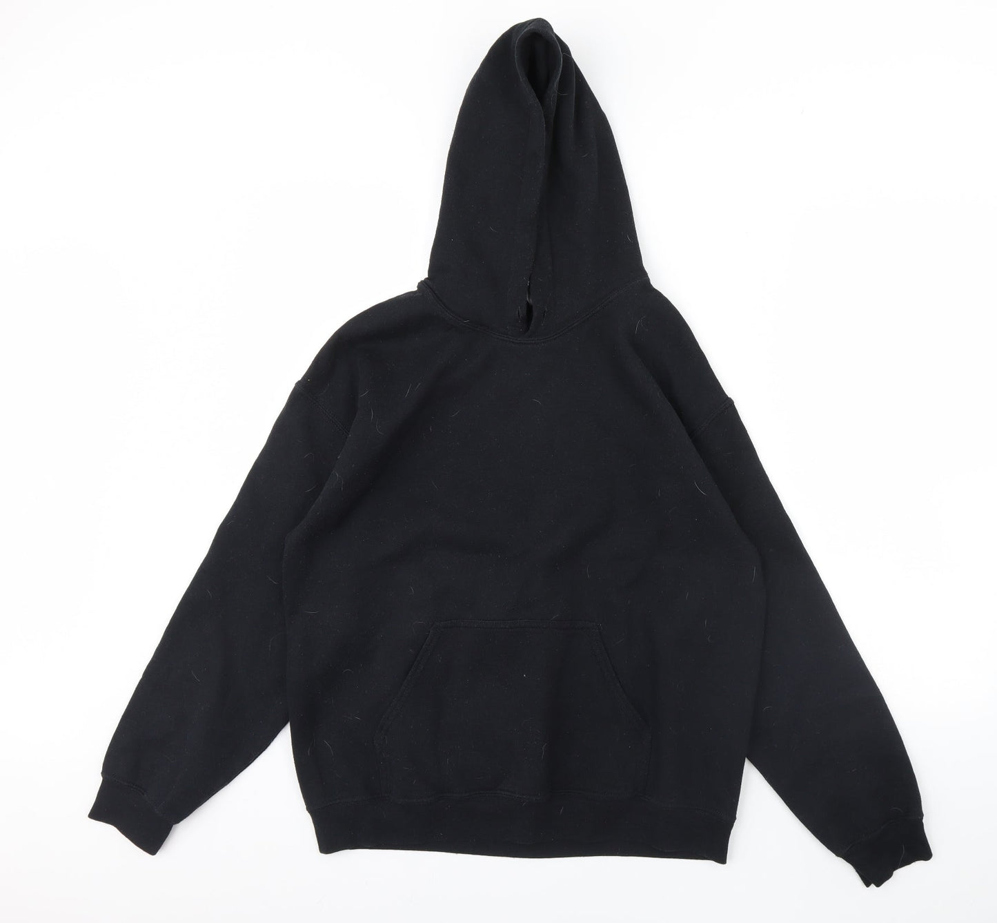 Mens UK Size M Gildan Black Pullover Hoodie