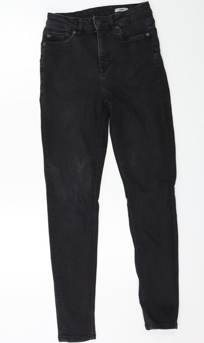 Womens UK Size 28 in Preworn Regular Fit Skinny Black Jeans
