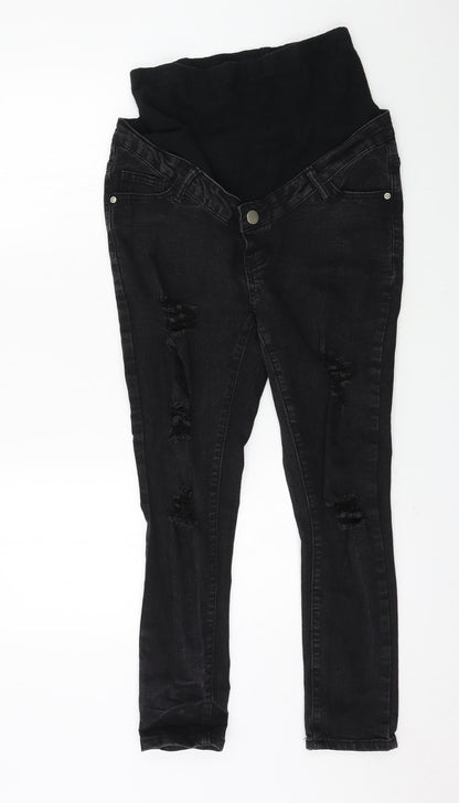 Boohoo Womens Black  Denim Skinny Jeans Size 10 L25 in