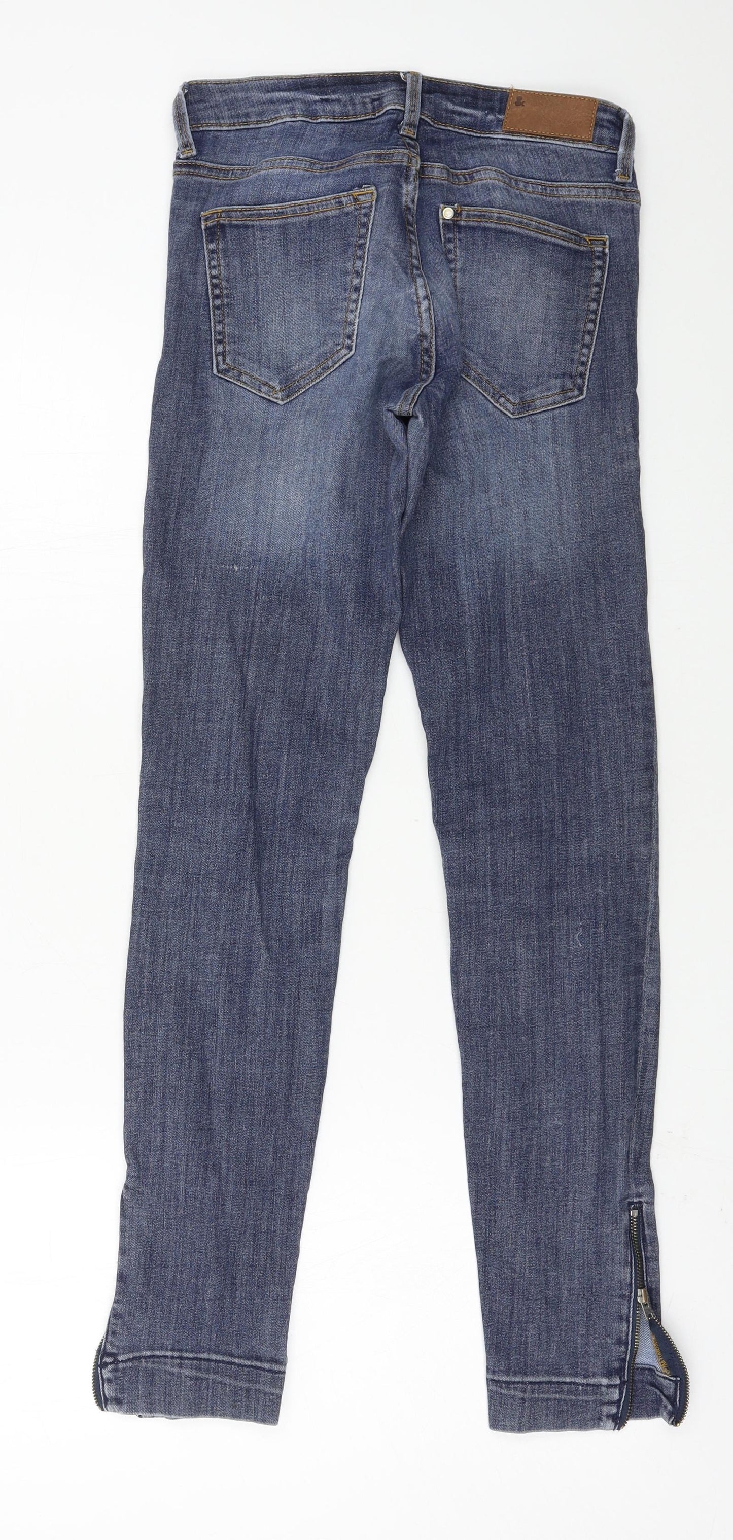 Womens UK Size 25 in H&M Regular Fit Straight Blue Jeans