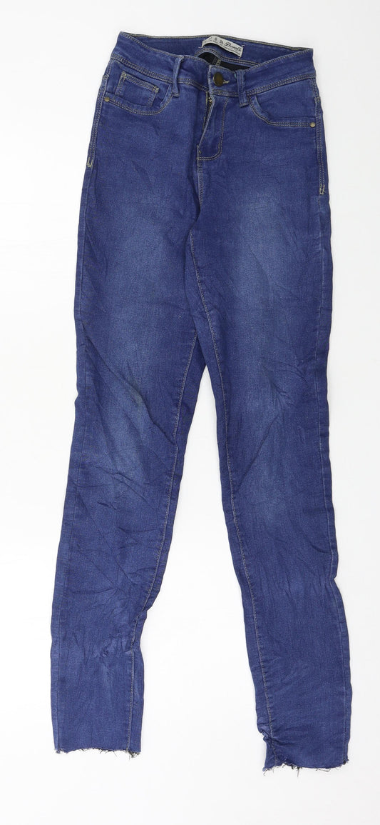 Denim & Co. Womens Blue  Denim Skinny Jeans Size 4 L28 in