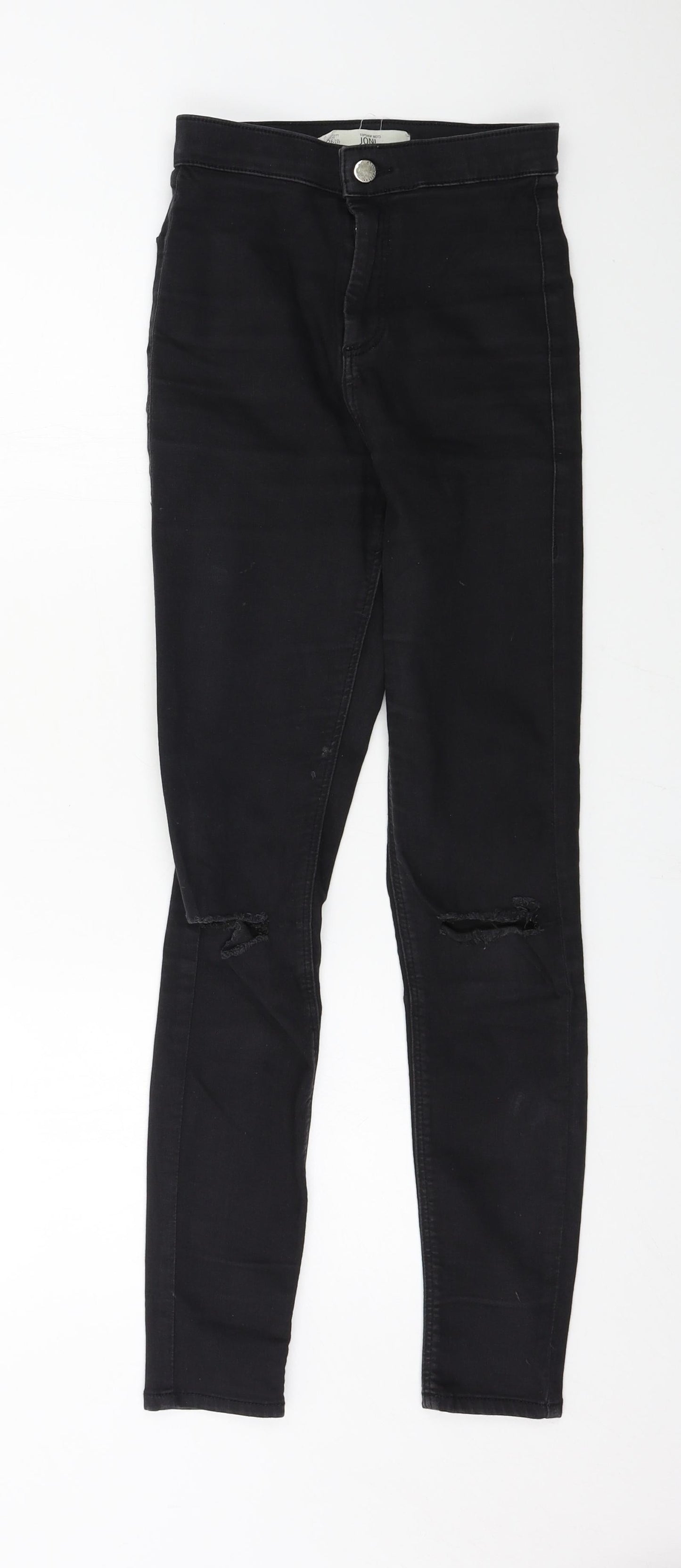 Topshop Womens Black  Denim Skinny Jeans Size 26 in L32 in