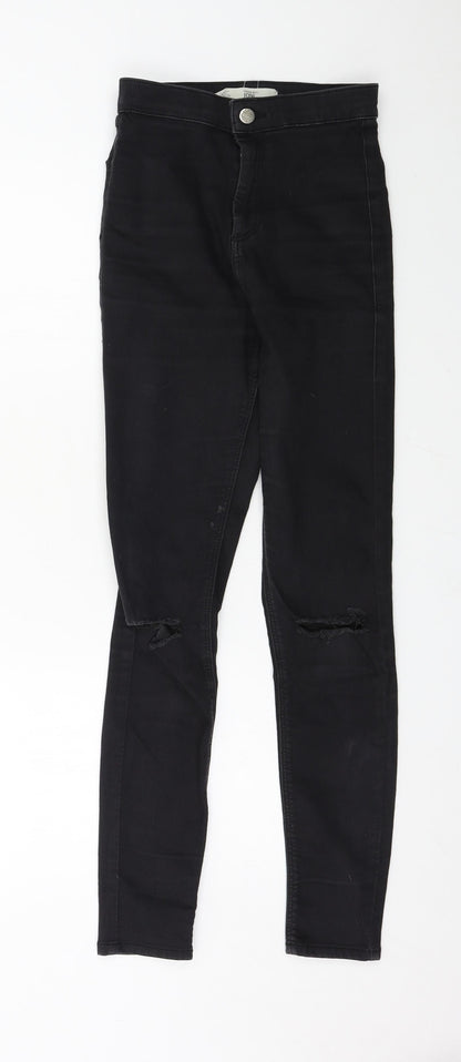 Topshop Womens Black  Denim Skinny Jeans Size 26 in L32 in