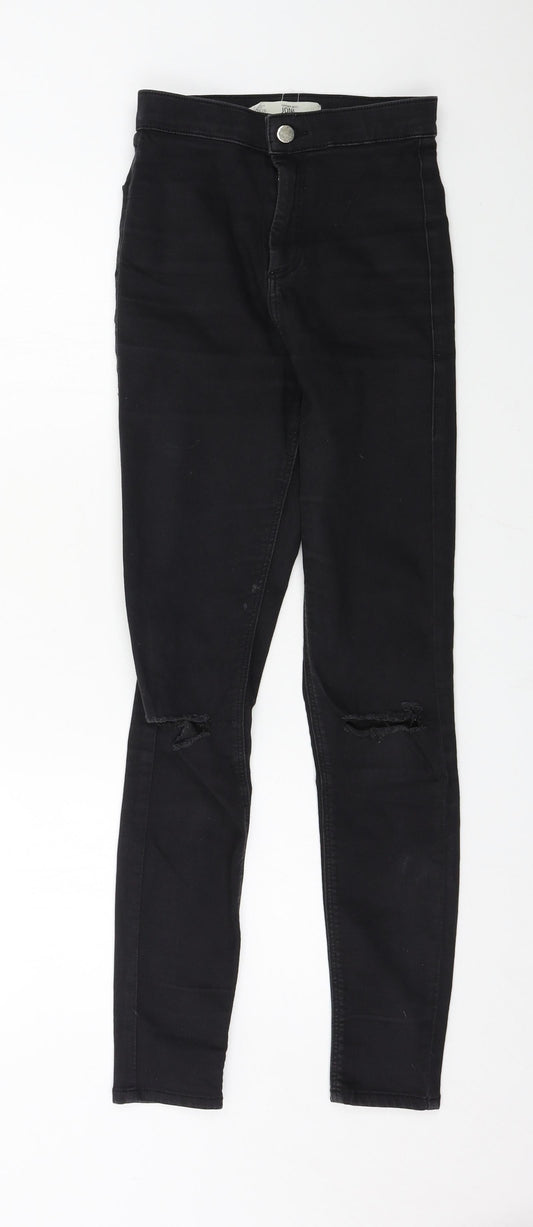 Topshop Womens Black  Denim Skinny Jeans Size 26 in L32 in