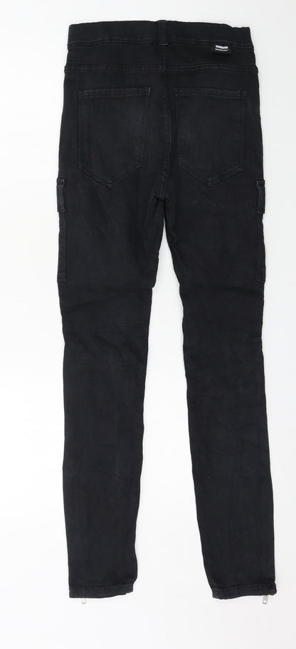 Womens UK Size 26 in Dr. Denim Regular Fit Skinny Black Jeans