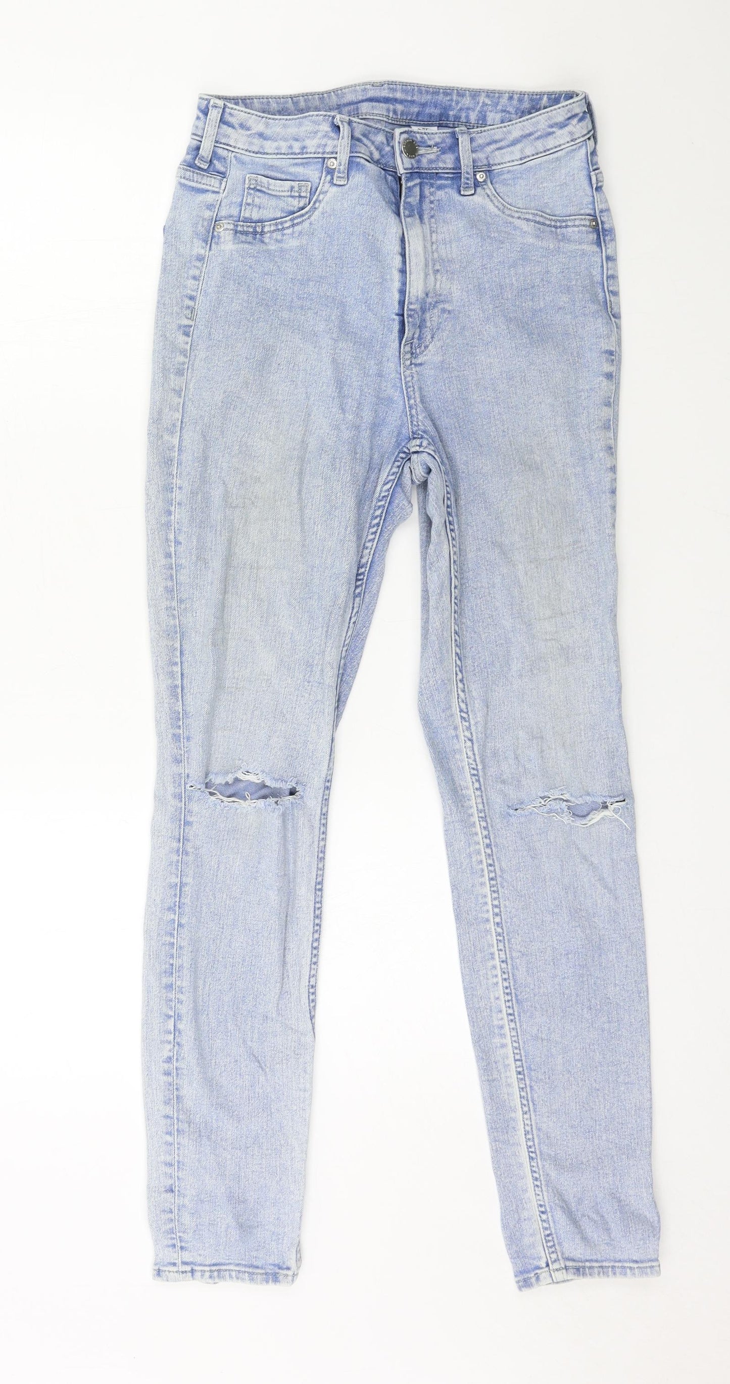 Womens UK Size 8 H&M Regular Fit Skinny Blue Jeans