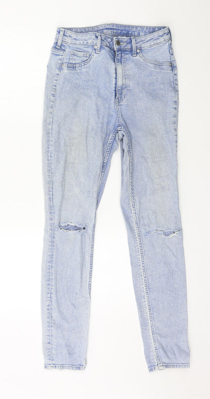 Womens UK Size 8 H&M Regular Fit Skinny Blue Jeans