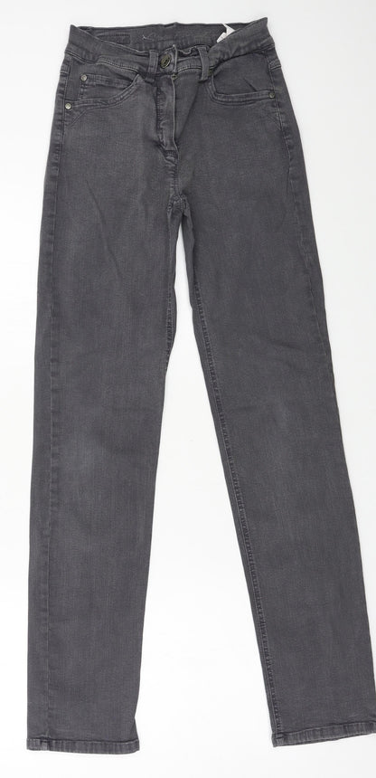 Womens UK Size 8 Preworn Regular Fit Skinny Grey Jeans