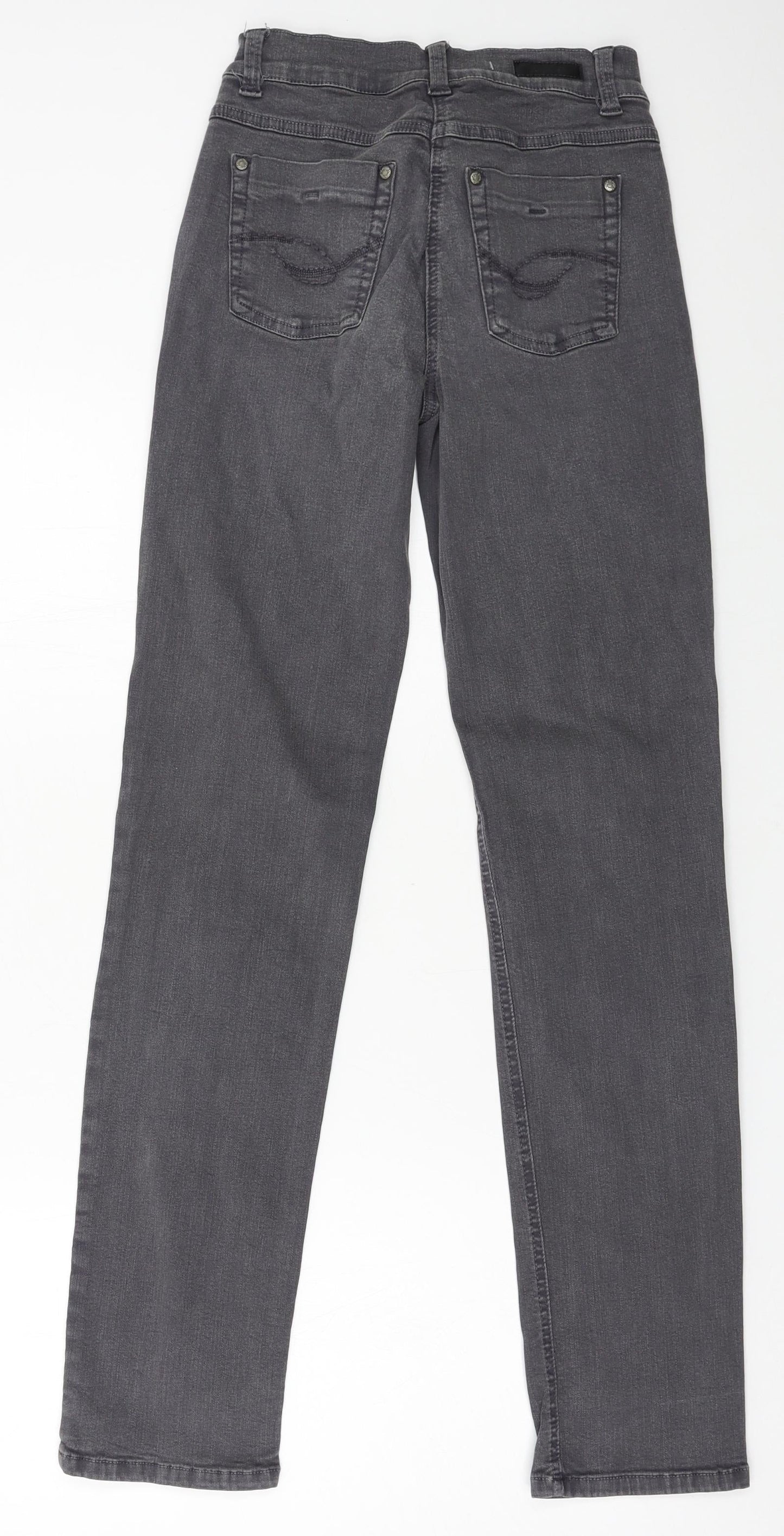 Womens UK Size 8 Preworn Regular Fit Skinny Grey Jeans