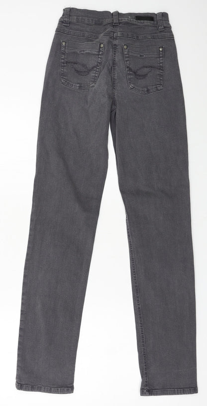 Womens UK Size 8 Preworn Regular Fit Skinny Grey Jeans