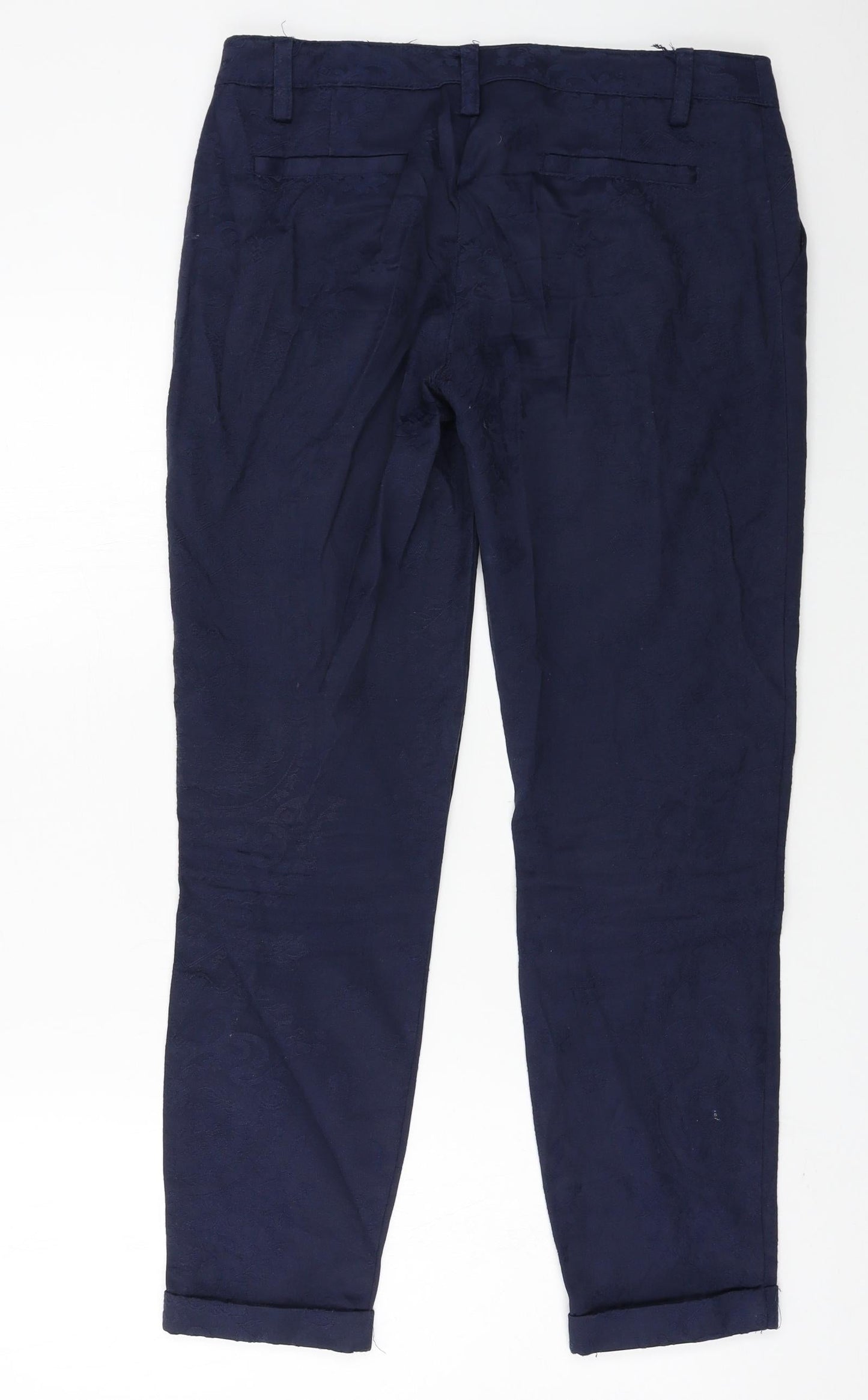 Womens UK Size 12 oodji Regular Fit  Blue Trousers
