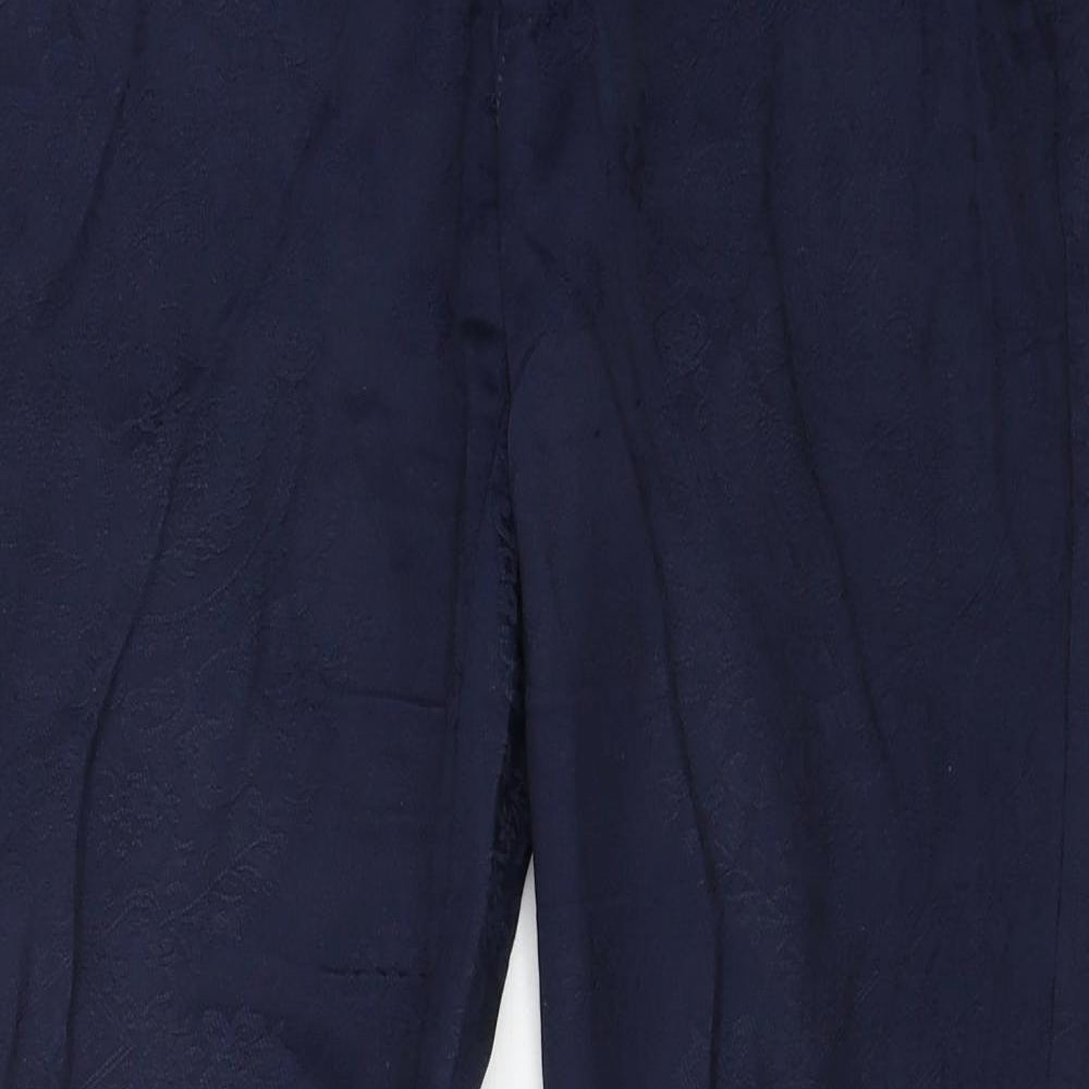 Womens UK Size 12 oodji Regular Fit  Blue Trousers