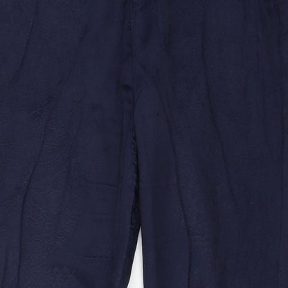 Womens UK Size 12 oodji Regular Fit  Blue Trousers