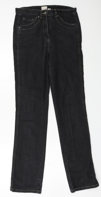 Preworn Womens Grey  Denim Straight Jeans Size 30 in L31 in