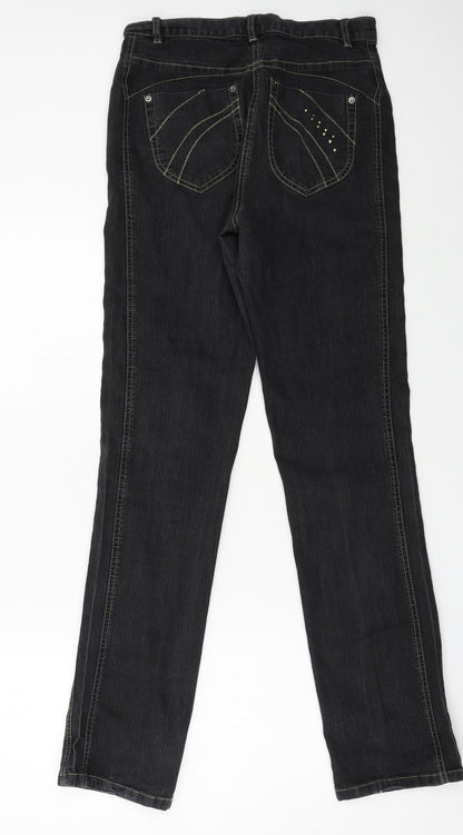 Preworn Womens Grey  Denim Straight Jeans Size 30 in L31 in