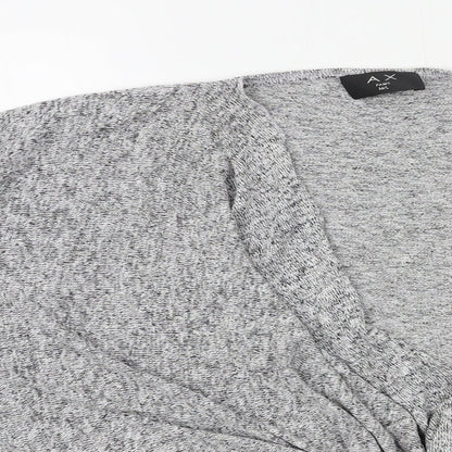 AX Paris Womens Grey  Knit Basic Blouse Size M  - knot detail