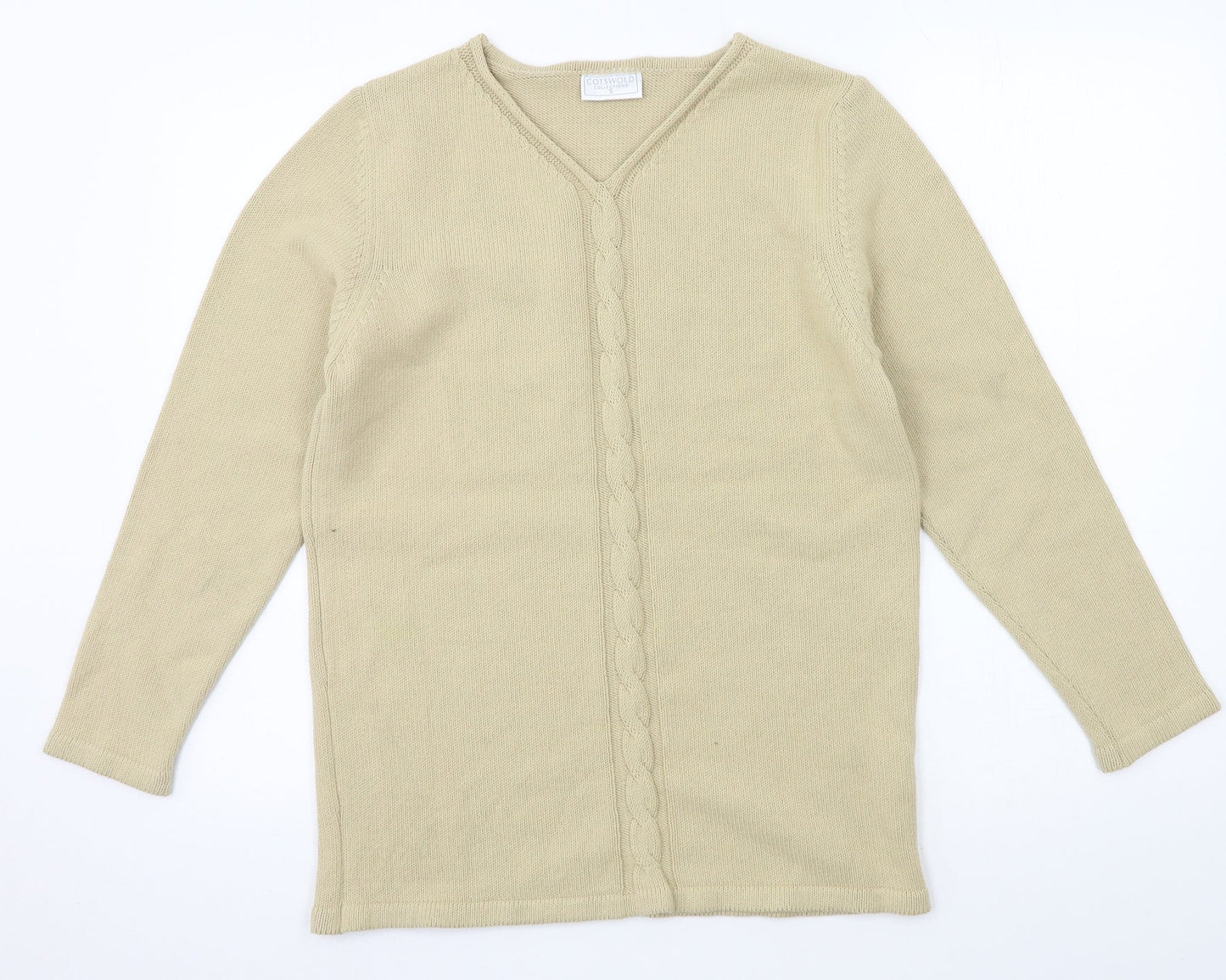 Womens UK Size 8 Cotswold Beige Pullover Jumper