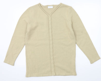 Womens UK Size 8 Cotswold Beige Pullover Jumper