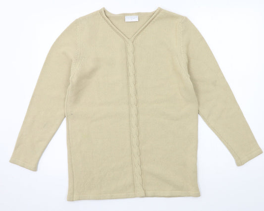 Womens UK Size 8 Cotswold Beige Pullover Jumper