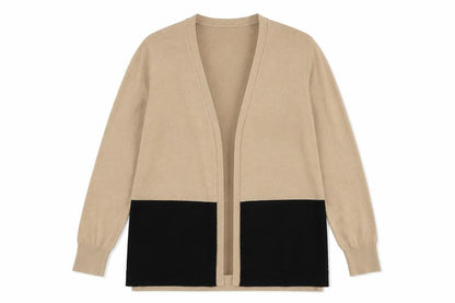 Front view of J.D.Williams women’s brown knit cardigan jumper, size UK 12