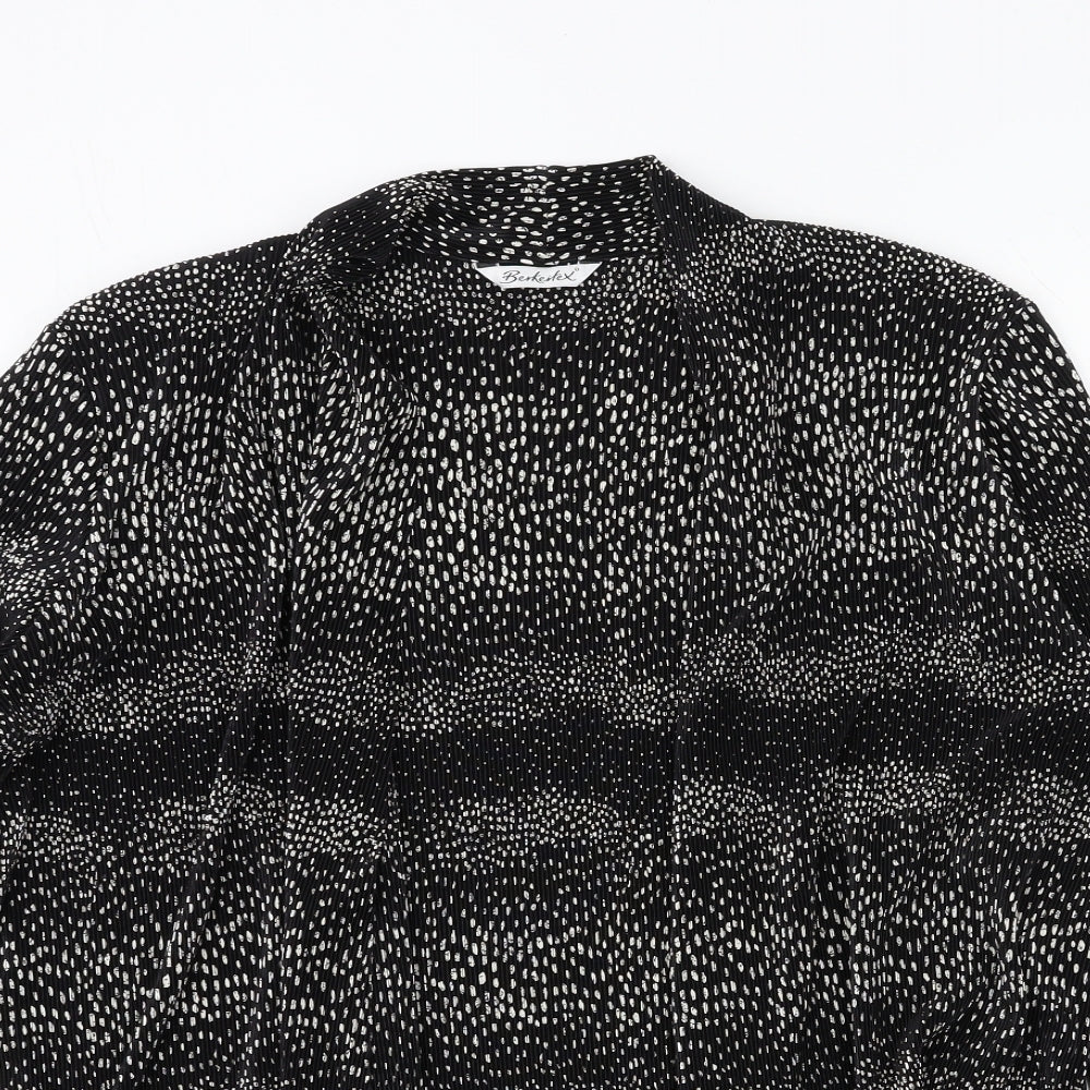 Womens UK Size 14 Berkertex Black Cardigan Jumper