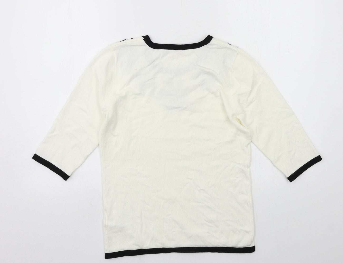 Womens UK Size S Anna Rose White Pullover Jumper