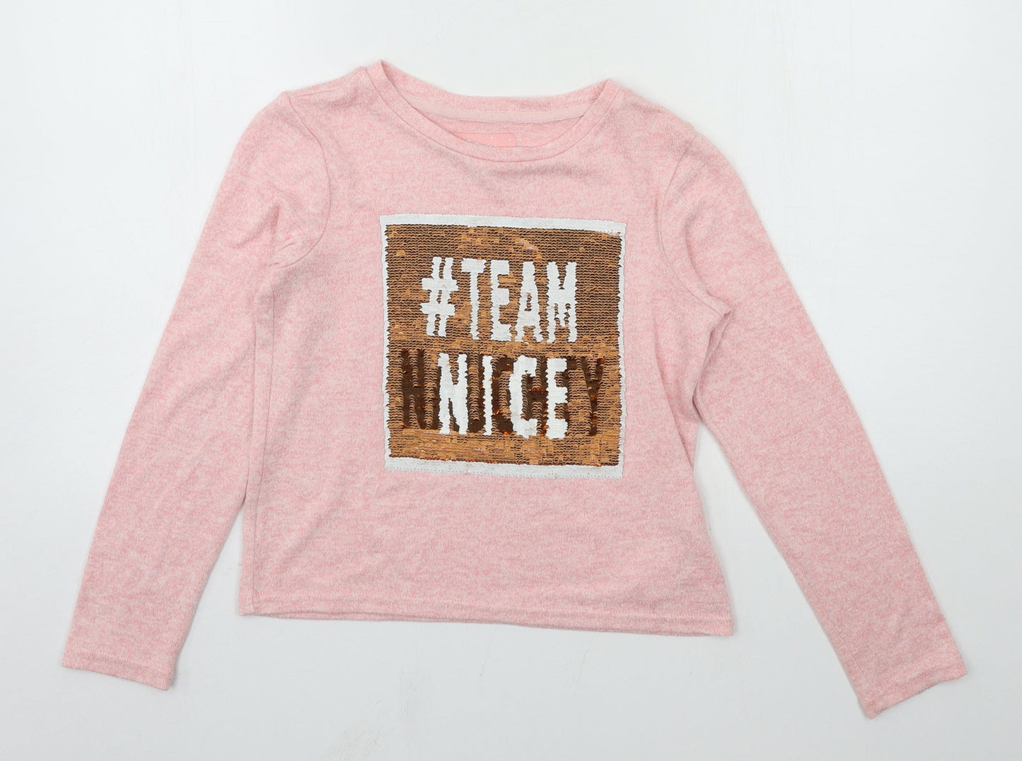 Primark Girls Pink  Jersey Basic T-Shirt Size 10-11 Years  - Team Nice