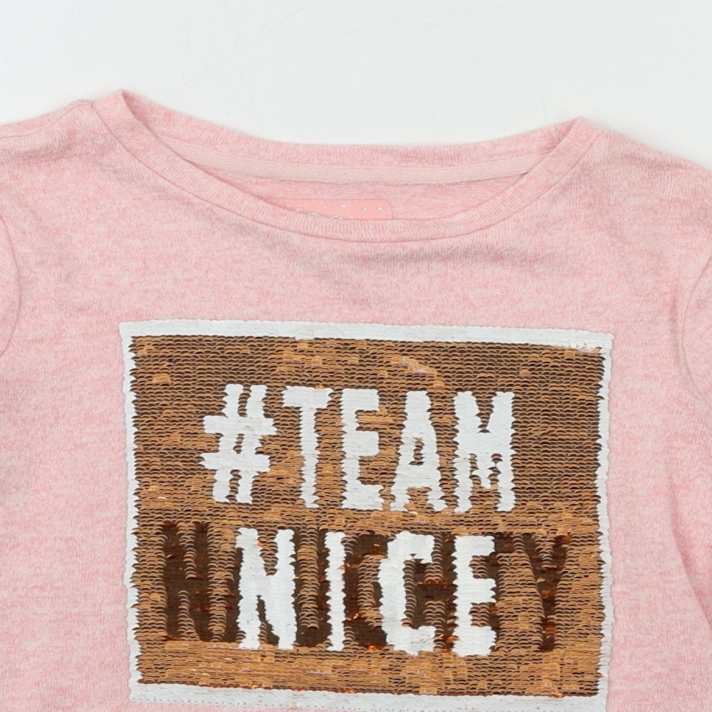 Primark Girls Pink  Jersey Basic T-Shirt Size 10-11 Years  - Team Nice