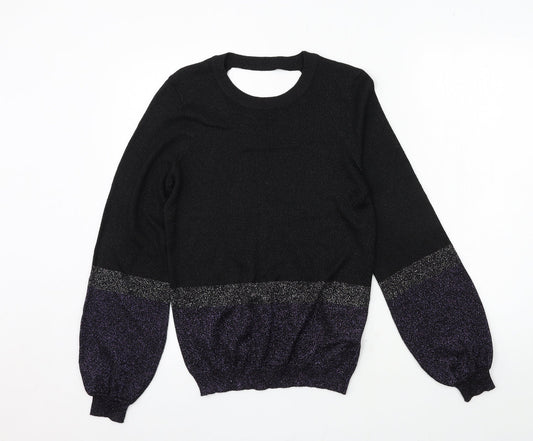 George Womens Black  Knit Pullover Jumper Size 8