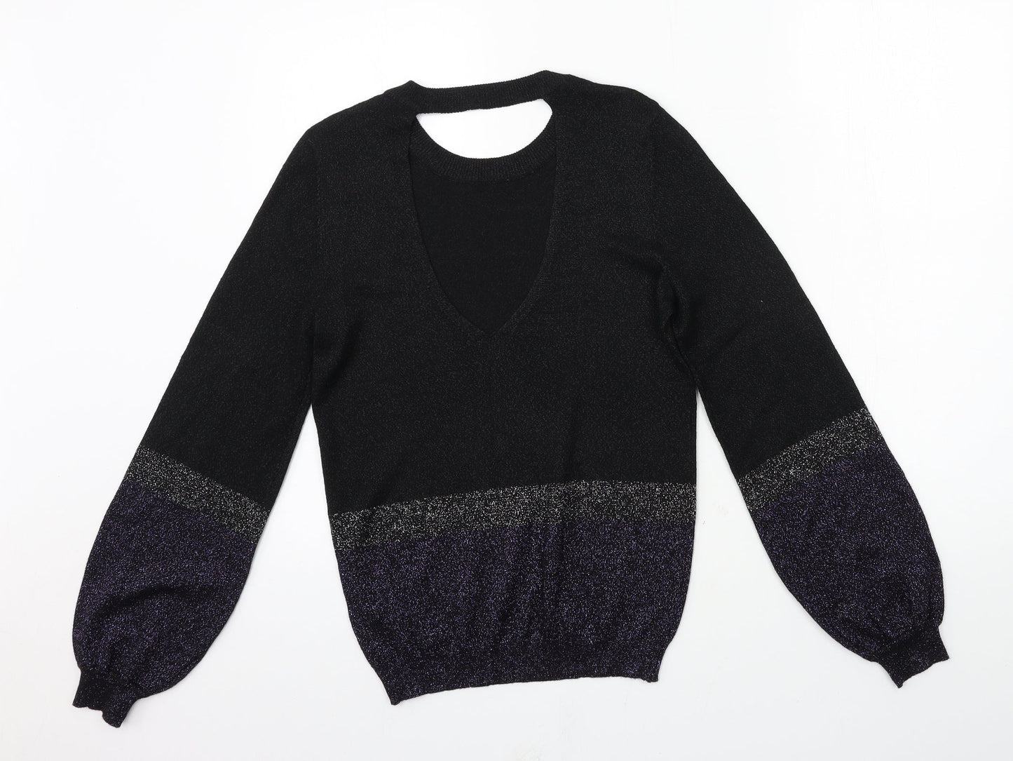 George Womens Black  Knit Pullover Jumper Size 8